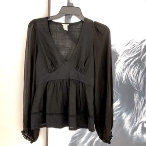 Anthropologie Odille black top size 4